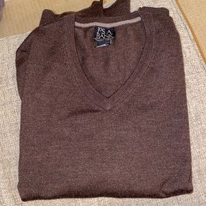 Brown V-Neck Jos. A. Bank Sweater